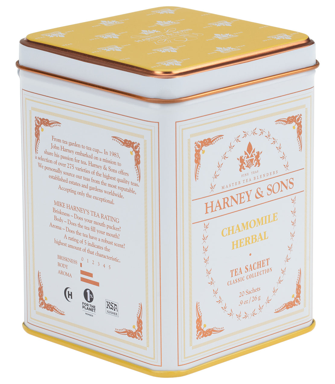 Chamomile Herbal, Classic Tin of 20 Sachets