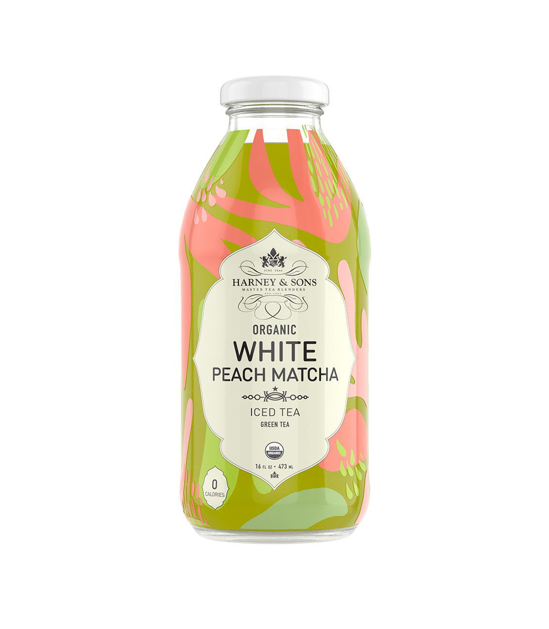 White Peach Matcha Iced Tea